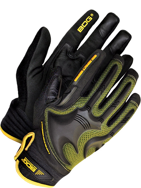 Synthetic Leather Mechanics Glove w/Padded Palm (Impact)