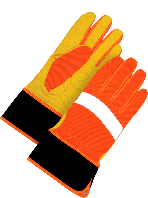 Grain Goatskin Performance Glove w/3" Cuff & Padded Palm (Hi-Viz)