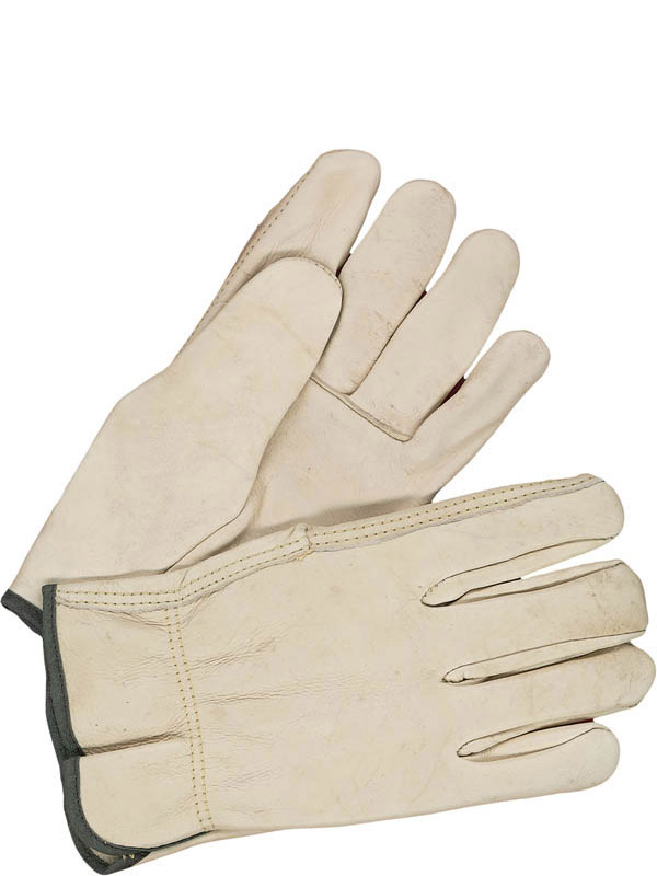 Guantes de conductor de piel flor de vaca con pulgar recto