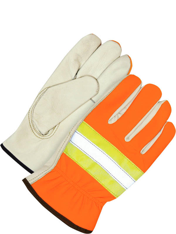 Grain Cowhide Driver w/Keystone Thumb (Hi-Viz)