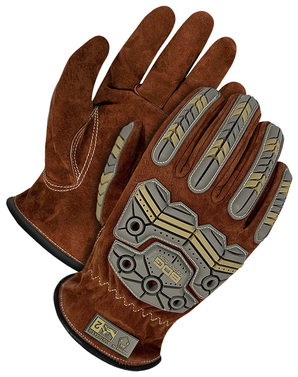 Guantes de conductor de piel de cerdo vuelta