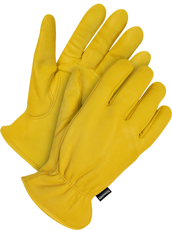 Guantes de conductor de piel flor de oveja con aislamiento