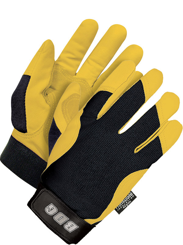 Lined Grain Deerskin Mechanics Glove w/Patch Palm