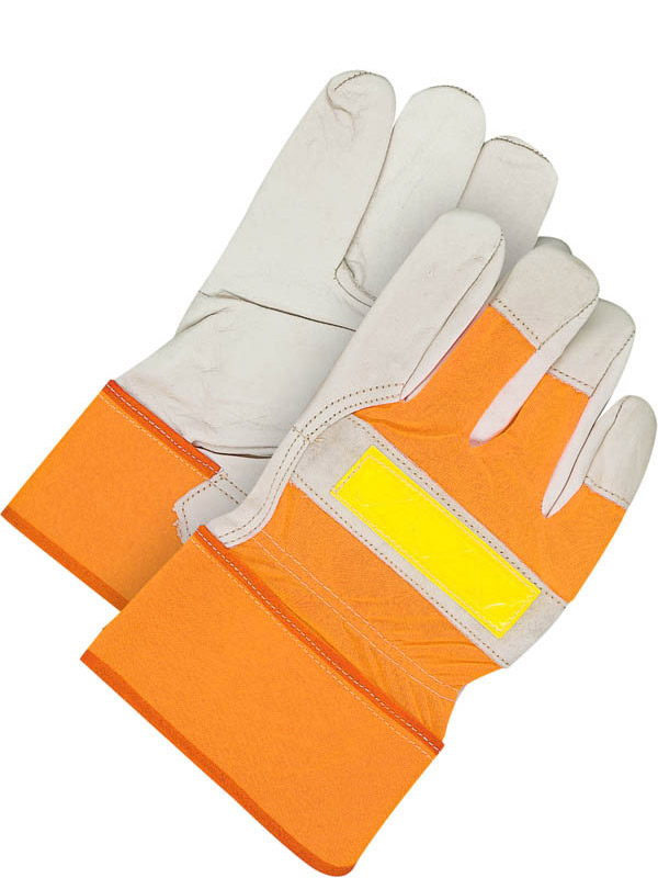 Grain Cowhide Fitter w/Safety Cuff (Hi-Viz)