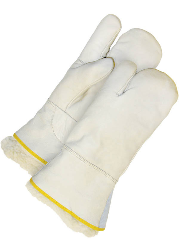 Lined Grain Cowhide 1-Finger Mitt