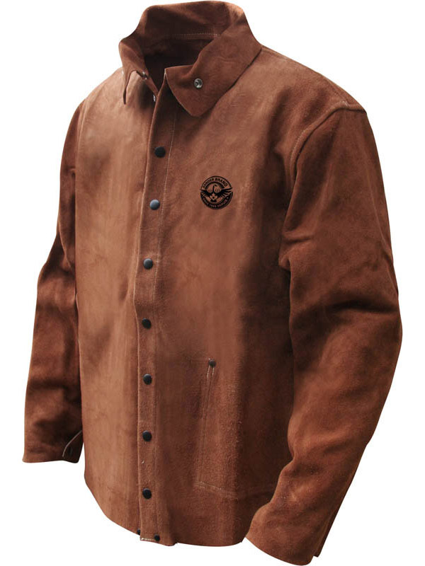 Veste de soudage en cuir de vache refendu