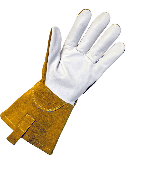 Grey Palm Lining Bob Dale 60-1-650-S Grain Leather Welder Glove with Split Back Small 
