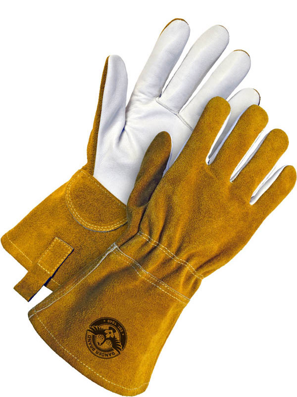 Guantes de soldadura TIG de piel flor de cabra con puño de 4,5"