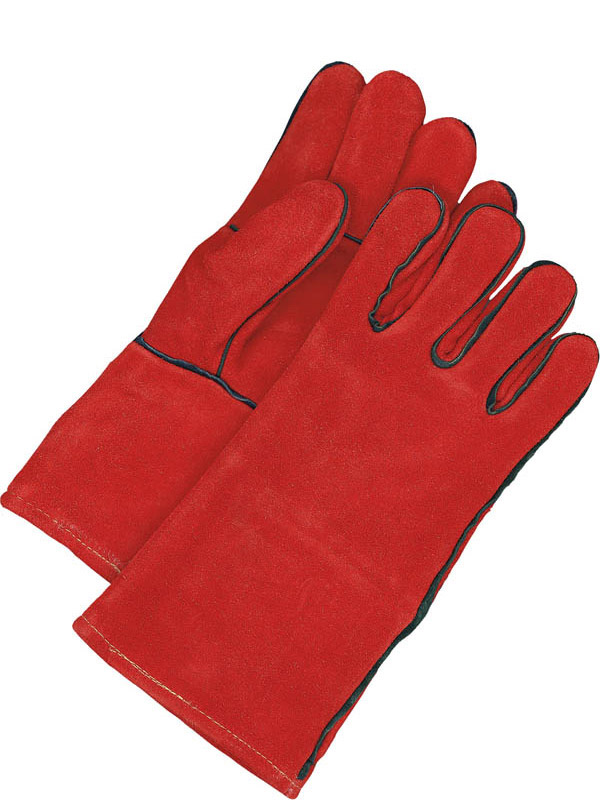 Guantes de soldadura de piel serraje de vaca con manguito