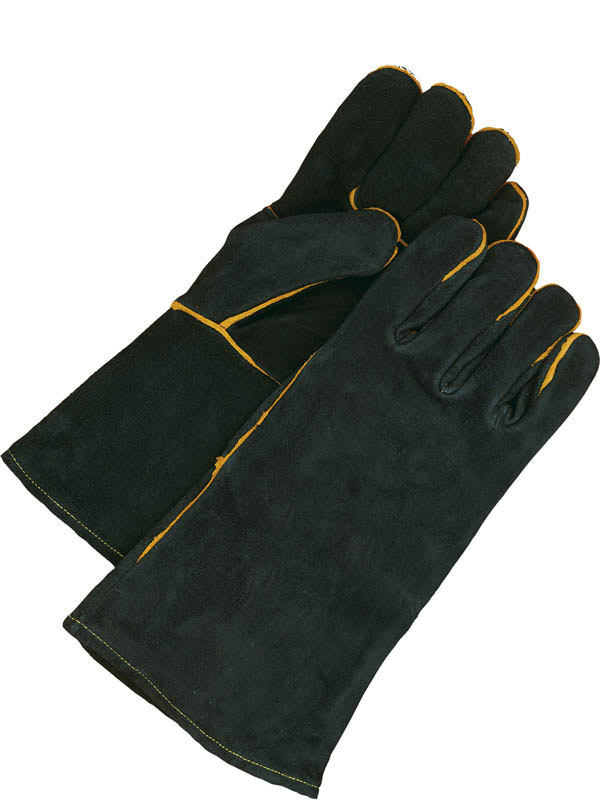 Guantes de soldadura de piel serraje de vaca con manguito