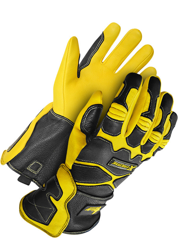 Bob Dale Gloves 601650S Grain Cowhide Utility Glove Gauntlet Split Back Palm Lined, 