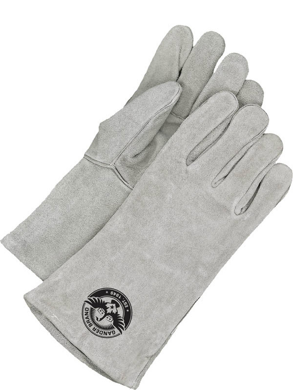 Guantes de soldadura de piel serraje de vaca con manguito