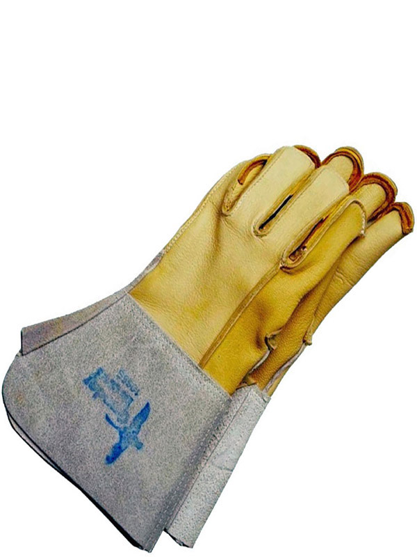 Guantes de soldadura de piel flor de vaca con puño de 5,5"