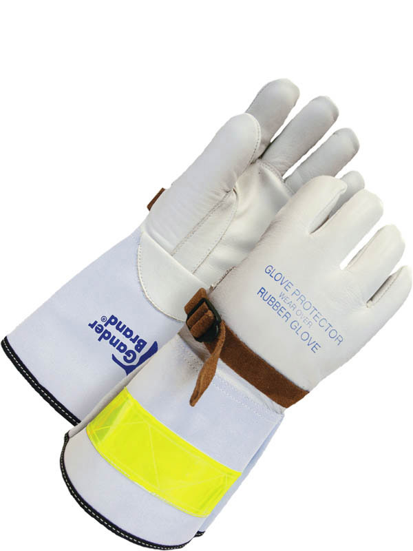 Grain Cowhide High Voltage Glove Cover (Hi-Viz)