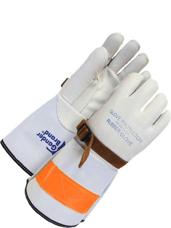 Grain Cowhide High Voltage Glove Cover (Hi-Viz)