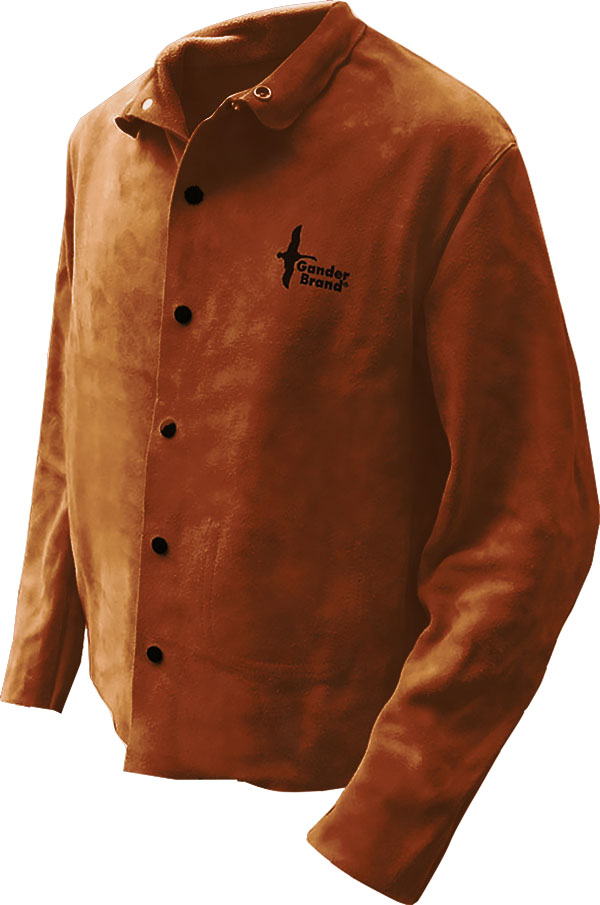 Chaqueta de soldadura de piel serraje