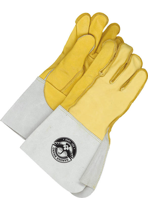 Guantes de soldadura de piel flor de vaca con puño de 5,5"