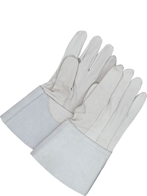 Guantes de soldadura TIG de piel flor de cabra con puño de 4,5"