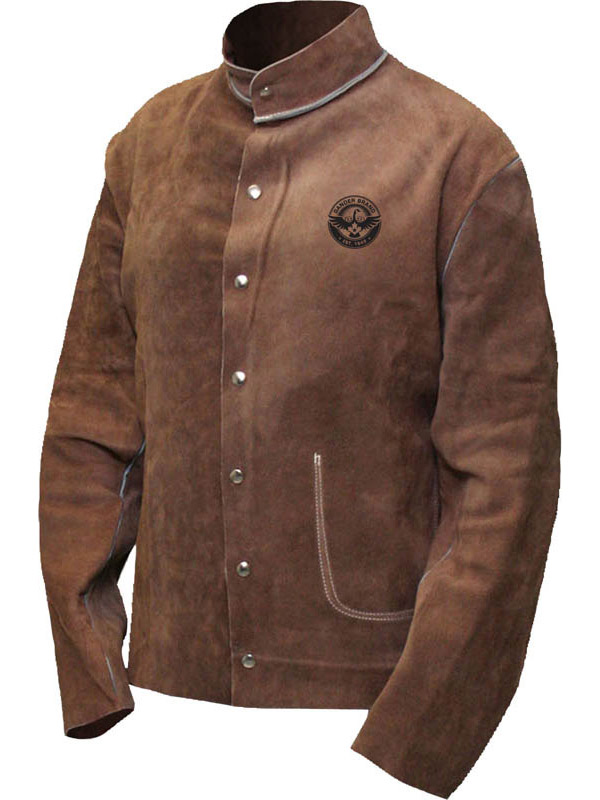 Veste de soudage en cuir refendu