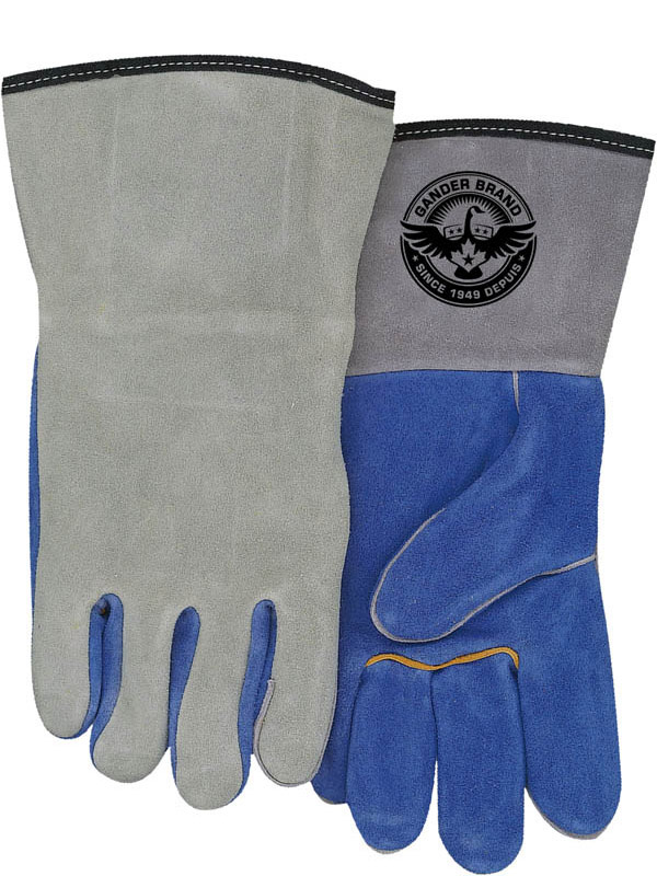 Guantes de soldadura de piel serraje de vaca con aislamiento y manguito