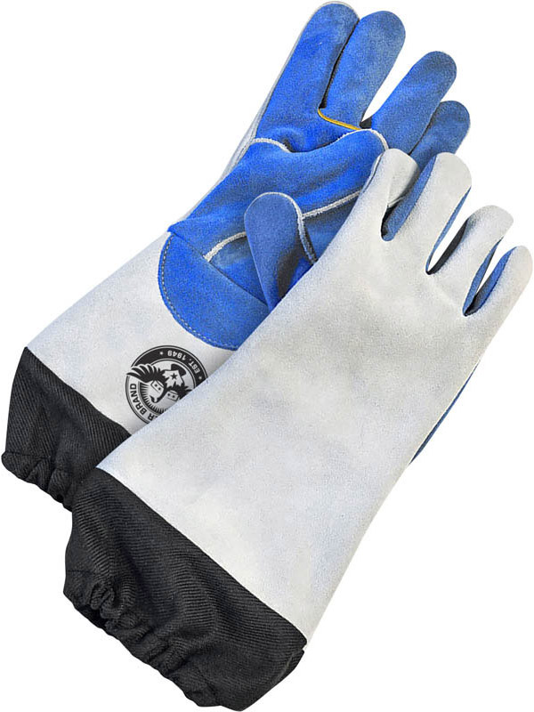 Guantes de soldadura de piel serraje de vaca con aislamiento y manguito