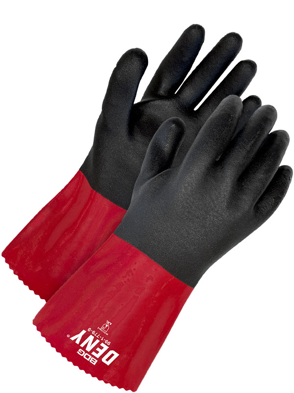 Guantes de PVC de 12" con forro de nylon