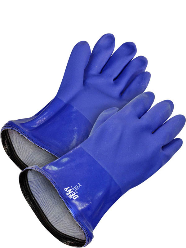 Guantes de PVC de 12" con forro de algodón